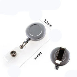 Aluminum Alloy Card Holder Retractable Badge Reel Employee Staff Name ID Work Card Holder Business Supplies