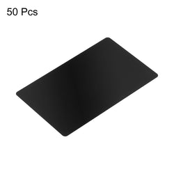 10/20/50Pcs 0.21mm Metal Business Cards Blank Name Card Laser Engraving Aluminum for DIY Gift Cards, Black Matte