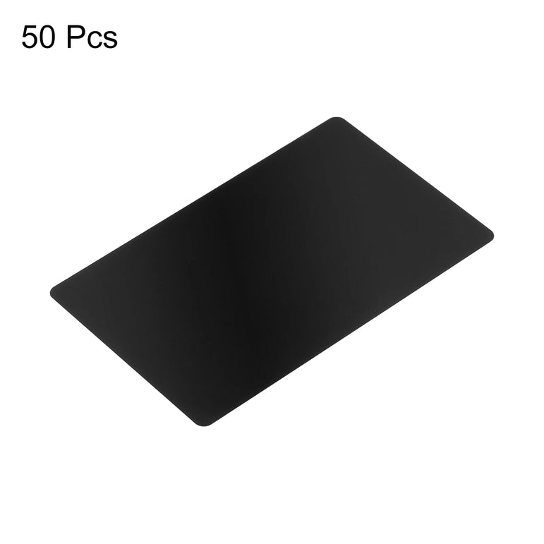 10/20/50Pcs 0.21mm Metal Business Cards Blank Name Card Laser Engraving Aluminum for DIY Gift Cards, Black Matte