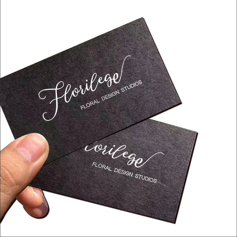 High-end Dusiness Card Customization 500g Dlack Card Paper Business Hot Stamping Free Design Business Card Custom Printing