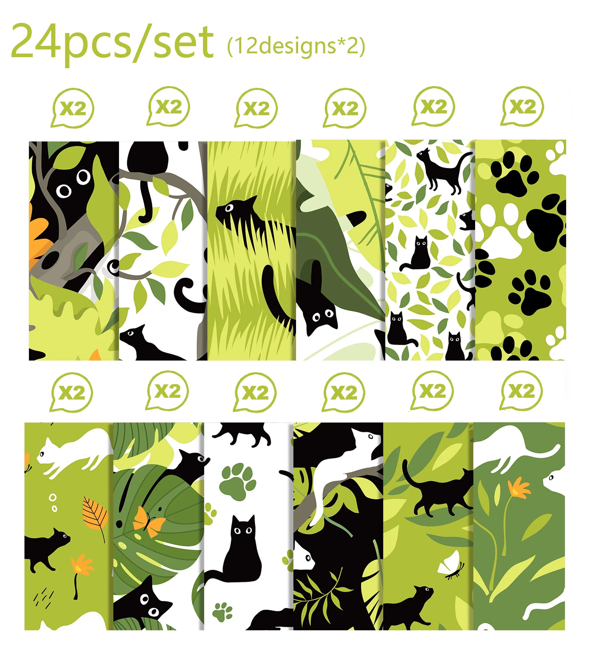 24pcs 30*30cm lovely Cat Scrapbook Craft Paper DIY Craft Paper Art Background Paper Origami Card Making Photo Album Decoration