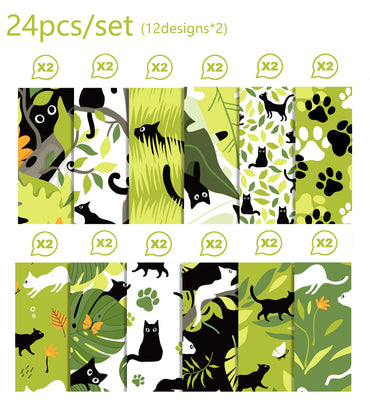 24pcs 30*30cm lovely Cat Scrapbook Craft Paper DIY Craft Paper Art Background Paper Origami Card Making Photo Album Decoration