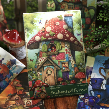 Mr Paper 30pcs Fairytale world series material paper handbook material background decorative paper DIY collage photo frame album