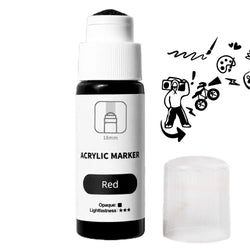 Mop Marker Quick Drying 18mm Tip Acrylic Marker Pen Permanent Fade-Resistant Ink For Murals Canvas Metal Glass Paper Wood 60ml