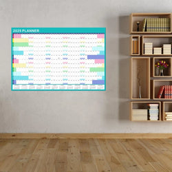 2025 Wall Calendar Yearly Planner with Marker and Adhesive Stickers for Home