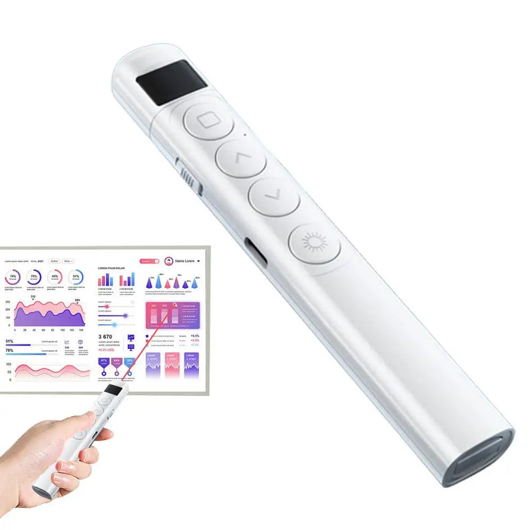 Clicker With Red Pointer 100 Days Standby Wireless Presentation Clicker Ergonomic Class Tool Presentations Supplies