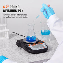 VEVOR Analytical Balance 600x 0.01g Accuracy High Precision Lab Scale LCD Display Digital Jewelry Weighing Scale for Lab Jewelry
