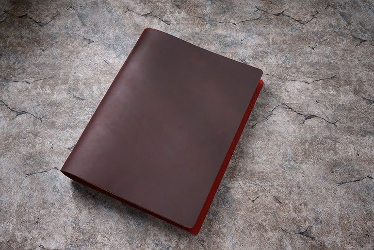 First-layer Cowhide Notebook A4 Enlarged Notebook Crazy Horse Leather Binder Thickened Sketchbook Retro Notepad Gift Notebook