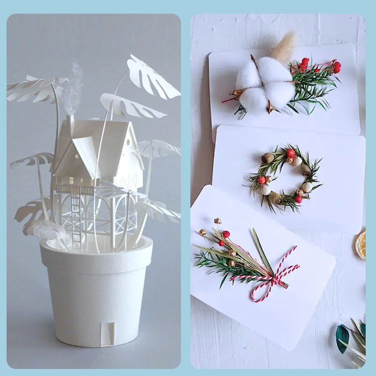 A4 180 230 300G 20/50PCS White Cardboard Paper DIY Handmade Card Thick Watercolor Painting Hand Copy Paperboard Business Card