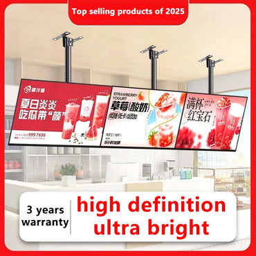 Ultra thin advertising board lightbox wall mounted milk tea shop ordering menu customization price list LED hanging