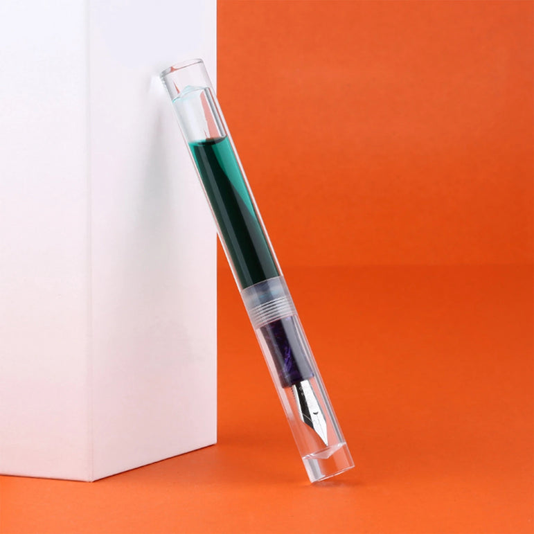 New MAJOHN C1 Fountain Pen Transparent Eyedropper EF F M Nibs Ink Pen school office writing pens Xmas gifts with Original Box