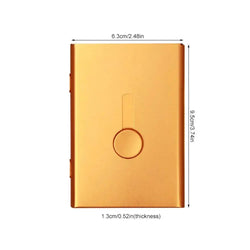 Business Card Holder Hand Push Card Case Bank Card Membership Cards Package Metal Ultra Thin Business Card Box Organizer