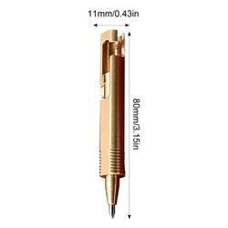 Mini Brass Pen Pocket Ballpoint Pen Signature Pen Small Bolt Action Ballpoint Pen Refillable Retractable Pens