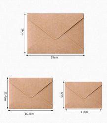 50pcs/lot Envelope 140g Kraft Paper Postcards for Wedding Invitation 19x14cm Envelopes Business Supplies Stationery Storage