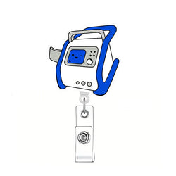Newest Glitter Acrylic Medical Appliances Hospital Badge Reel Retractable ID Badge Holder With Ordinary Clip Name Holder