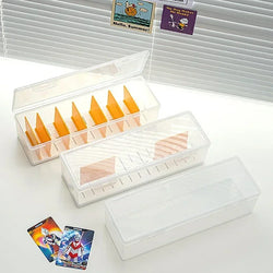 Clear Plastic Compartmentalized Organizer Box Holds 550+ Game Cards Storage Box