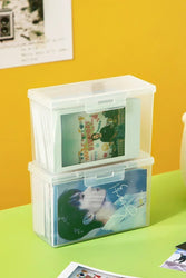 1PCS Card Holder Transparent Idol Kpop Albumes Photo Storage Photocards Small Card Collection Organizer Box Case Container