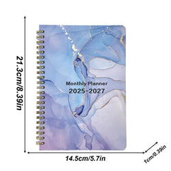 Yearly Planner 2025-2027 3 Year Monthly Planner Calendar Planner Daily Notebook Planner 2025-2027 Daily Organizer For Activities