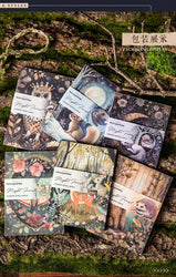 30pcs/lot Memo Pads Material Paper Night Forest Junk Journal Scrapbooking Cards Retro Background Decoration Paper