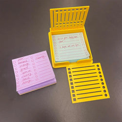 Sticky Note Dispenser  Sticky Pads Sticky note holder Versatile Desk Sticky Note Stencil Double Insert Template Storage Box