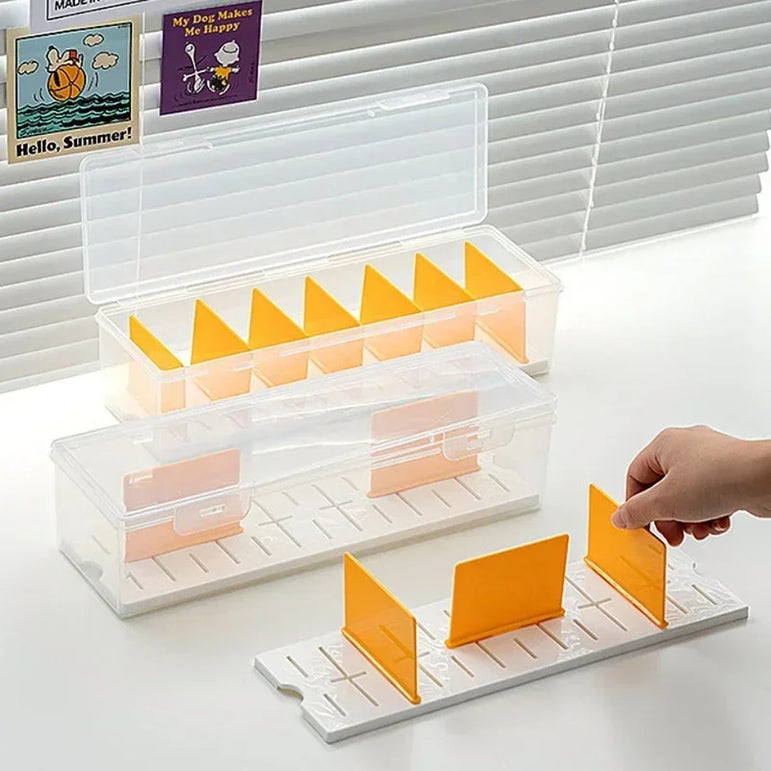 Clear Plastic Compartmentalized Organizer Box Holds 550+ Game Cards Storage Box