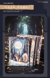30pcs/lot Memo Pads Material Paper Night Forest Junk Journal Scrapbooking Cards Retro Background Decoration Paper