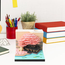 Castl Desk Calendar 2025 Tear-Away 3D Calendar Memo Pad Creative Desk Calendar DIY Notes Notepad 3D Art Calendar Paper