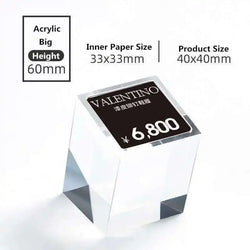 Sign Holder Price Name Card Tag Label Counter Top Number Price Tag Price Display Stand Case