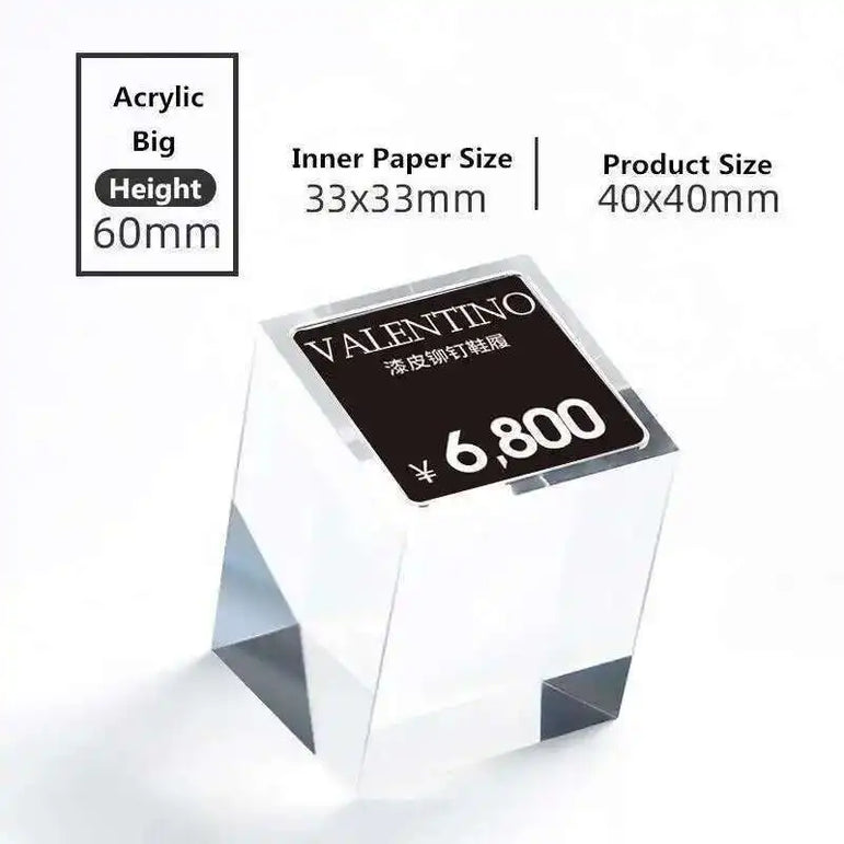 Sign Holder Price Name Card Tag Label Counter Top Number Price Tag Price Display Stand Case