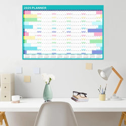 2025 Wall Calendar Yearly Planner with Marker and Adhesive Stickers for Home