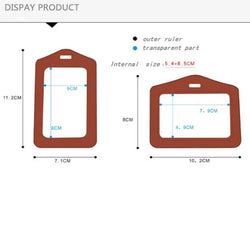 2023 1PC Colorful No zipper Badge Card Set Double-Sided Transparent PU Imitation Leather Credit Card Holder Work Supplies