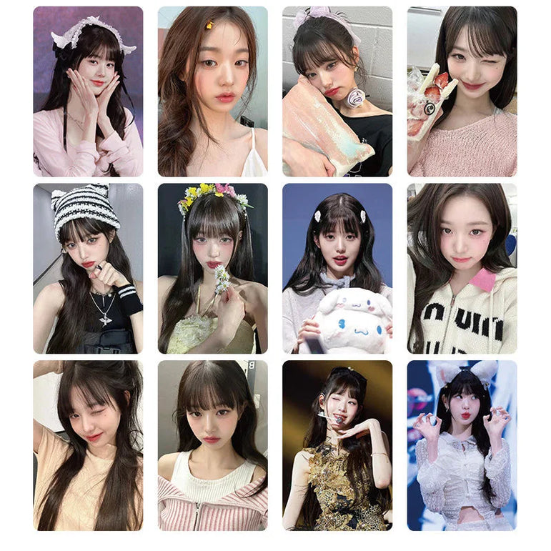 55 Pcs/Set IVE Jang Wonyoung Laser Lomo Card Korean Idol Small Cards HD Photocard Fans Collection Cards