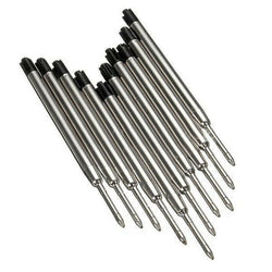 10pcs Black Ballpoint Pen Ink Refills Fine Point Medium For Parker Style Replace
