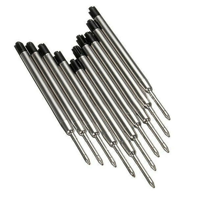 10pcs Black Ballpoint Pen Ink Refills Fine Point Medium For Parker Style Replace