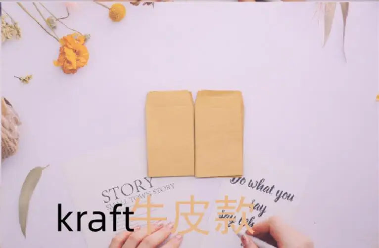 20pc Small 6x9cm Gule Stick Paper Letter Pocket Envelops for Cash Coin Mini Paper Envelopes Bag Small Business Supplies Red