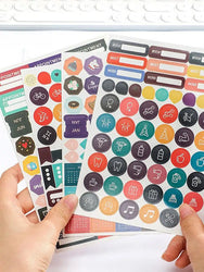 Full Year Wall Calendar 2025 365 Day Poster Calendar Wall Hanging Yearly Planner Thick Paper Calendar With Colored Stickers