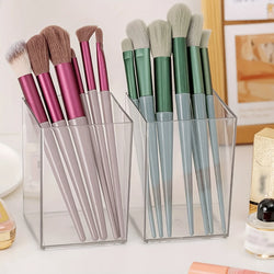 1/2pcs Acrylic Square Pen Holder, Minimalist Clear Desk Organizer for Pens, Pencils, and Stationery, Home, and Office Use