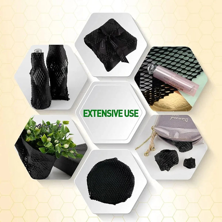 Black Honeycomb Paper 30cm Recyclable Buffer Kraft Paper Honeycomb Buffer Wrapping Paper Transportation Gift Packaging Art