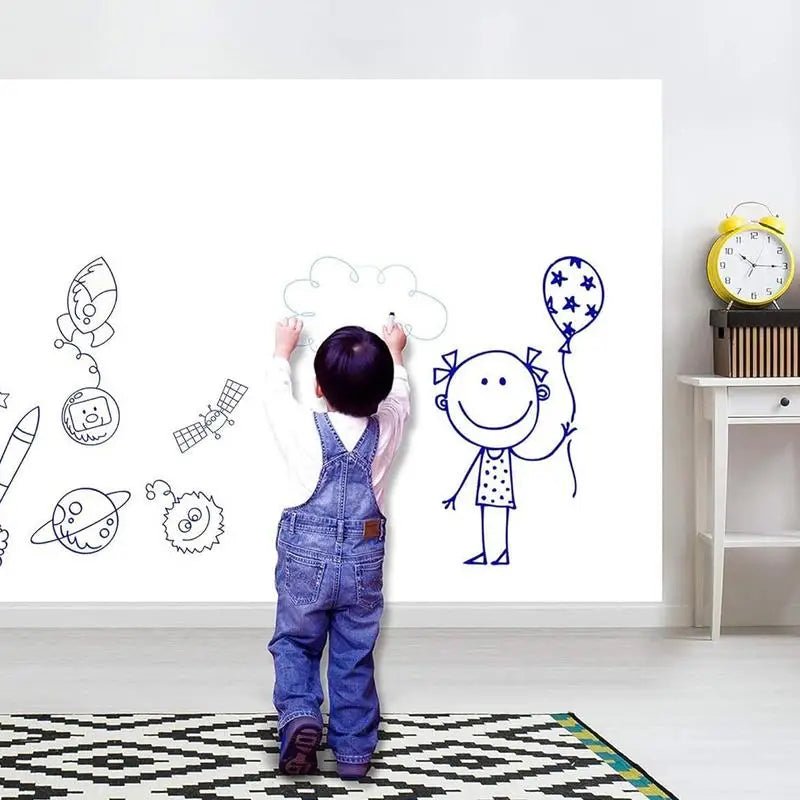 Removable Whiteboard White Blackboard PVC Sticker Chalkboard Wall Sticker Children Home Decoration