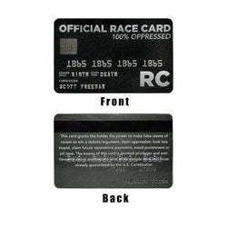 Wallet Size Novelty PVC Trumps Everything Card Privilege Card Official Race Card Credit Card