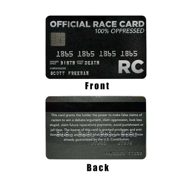 Wallet Size Novelty PVC Trumps Everything Card Privilege Card Official Race Card Credit Card