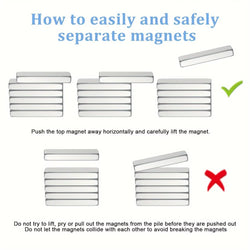10pcs  20x10x5 Magnets Bar, Rectangular Magnets For Office And Tool Storage, Storage Magnet, Map Magnet, Drawer Closing Magnet