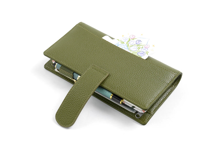 Moterm New Arrivals Weeks Elite Planner Cover for Hobonichi Weeks/ Mega Pebbled Leather Notebook without Large Pocket Organizer