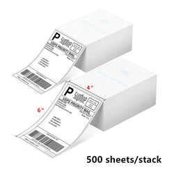 4x6 three proof thermal folding adhesive sticker shipping label 100x150mm express logistics waybill label paper 500 sheets