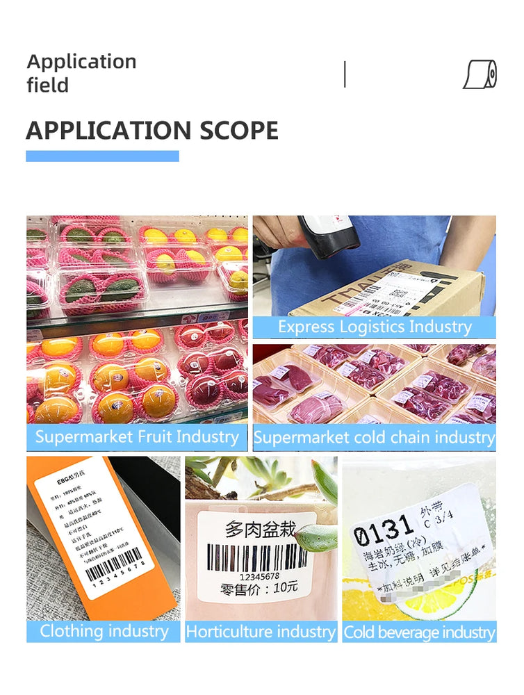 80X50 Adhesive Thermal Label Sticker Paper Waterproof Supermarket Price Blank Label Direct Print Office Print Supplies