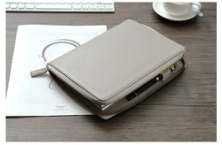 Moterm Genuine Pebbled Grain Leather A5 Zip Cover with Top Pocket Cowhide Planner Zipper Notebook Organizer Agenda Journal Diary