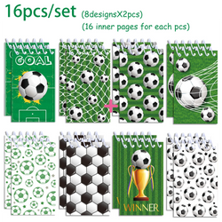 16pcs Football Mermaid Animals Mini Spiral Pocket Notebooks Memo Pad Coil Booklet Notepads For Kids Gifts Party School Diaries