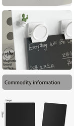 Magnetic Bulletin Board with Stand Magnetic Board for Desktop with Magnetic Clamp Metal Board for Magnets Display