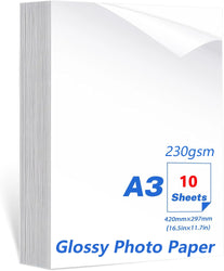 A3 Photo Paper, Waterproof Glossy for Photo Paper，Waterproof Embossed Card Paper Inkjet Photo Paper