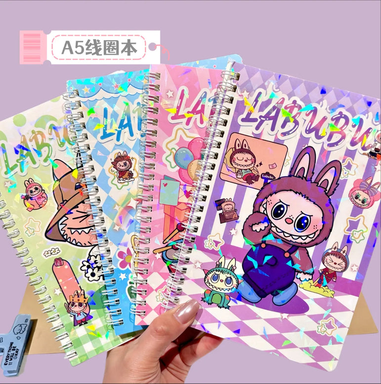 1/3/5/10pcs Random Style Creative Coil Notebook Cute Cartoon Notebook Horizontal Row Student Stationery Gift